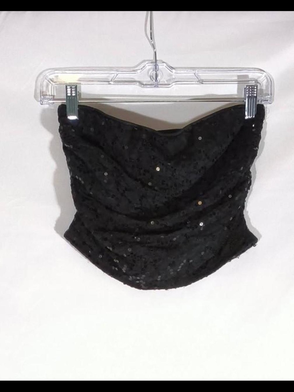 wild fable Black Sequin Tube Top Face Mask